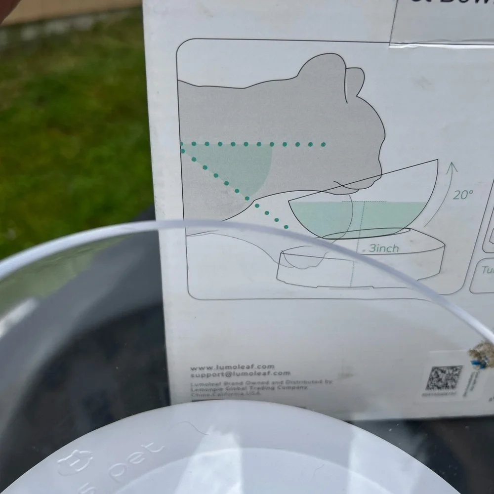 Clear Raised Pet Bowl new in box